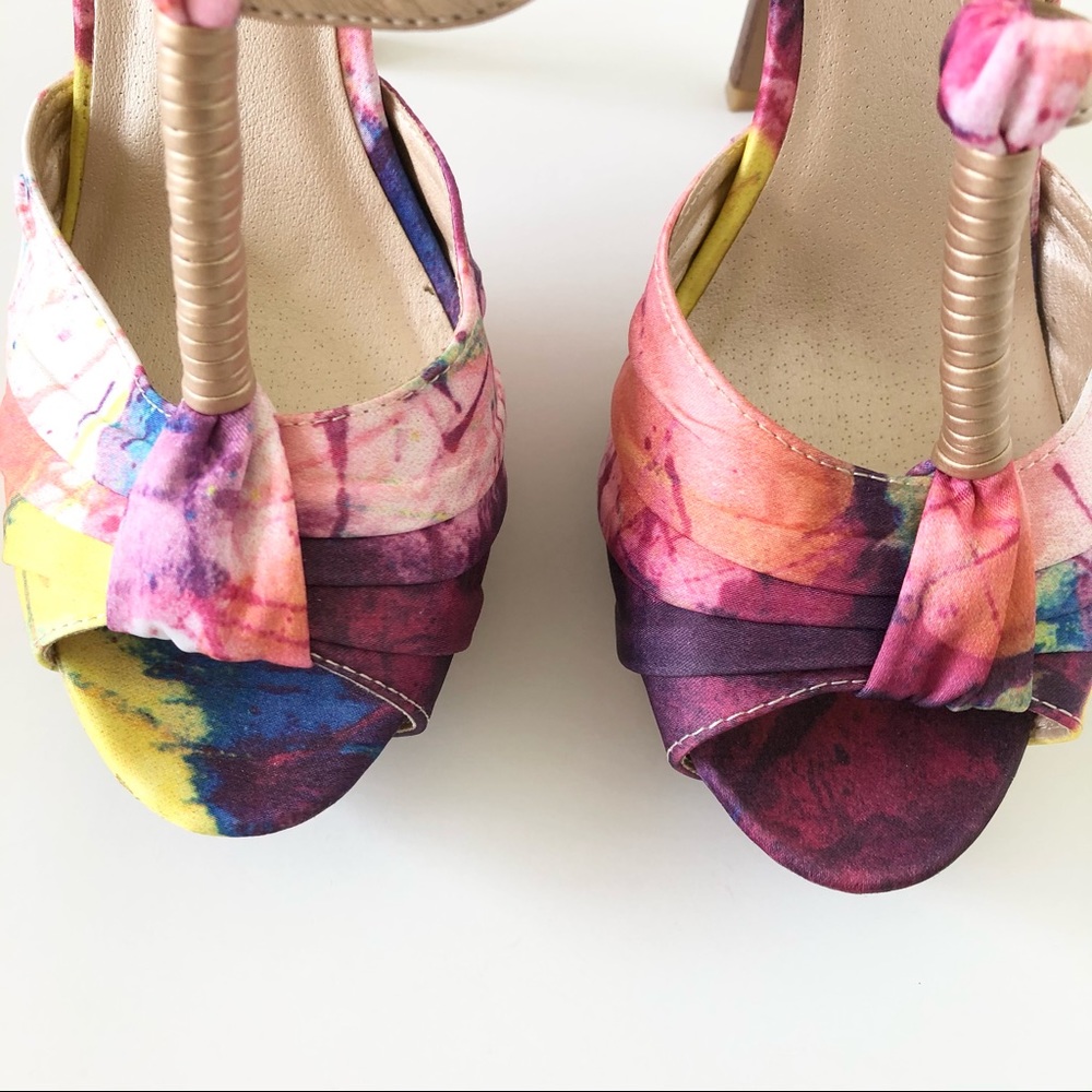 Apt. 9 Tie Dye Open Toe Platforms Heels - Picture 7 of 12